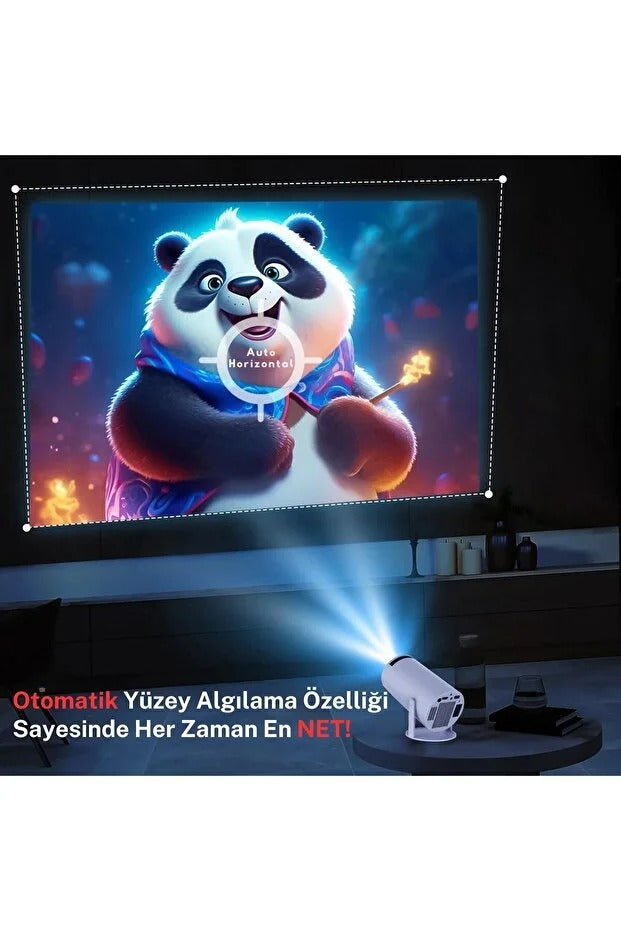 Taşınabilir Akıllı Mini Projeksiyon | WiFi Destekli Android Ev Sinema Cihazı FaceLuna